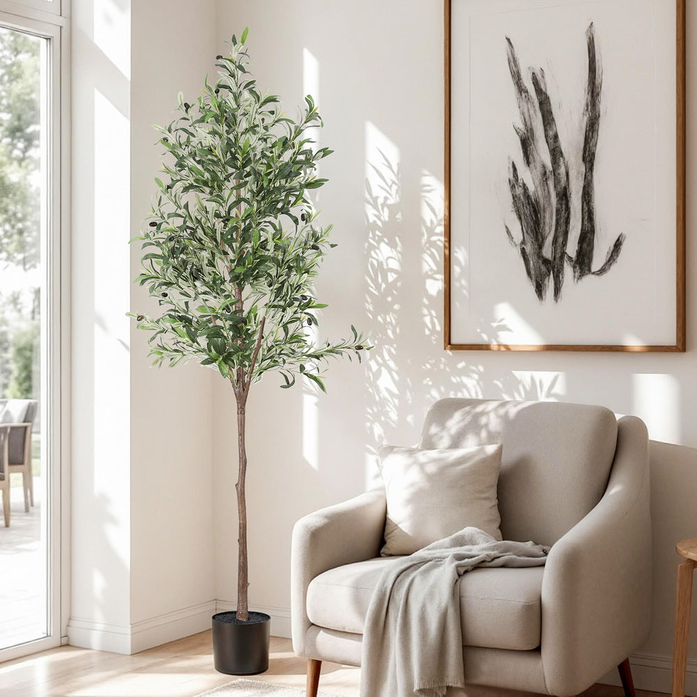 Artiss 180cm Artificial Olive Tree Faux Indoor Decor Artificial Plants Lifelike Plant 1.8M