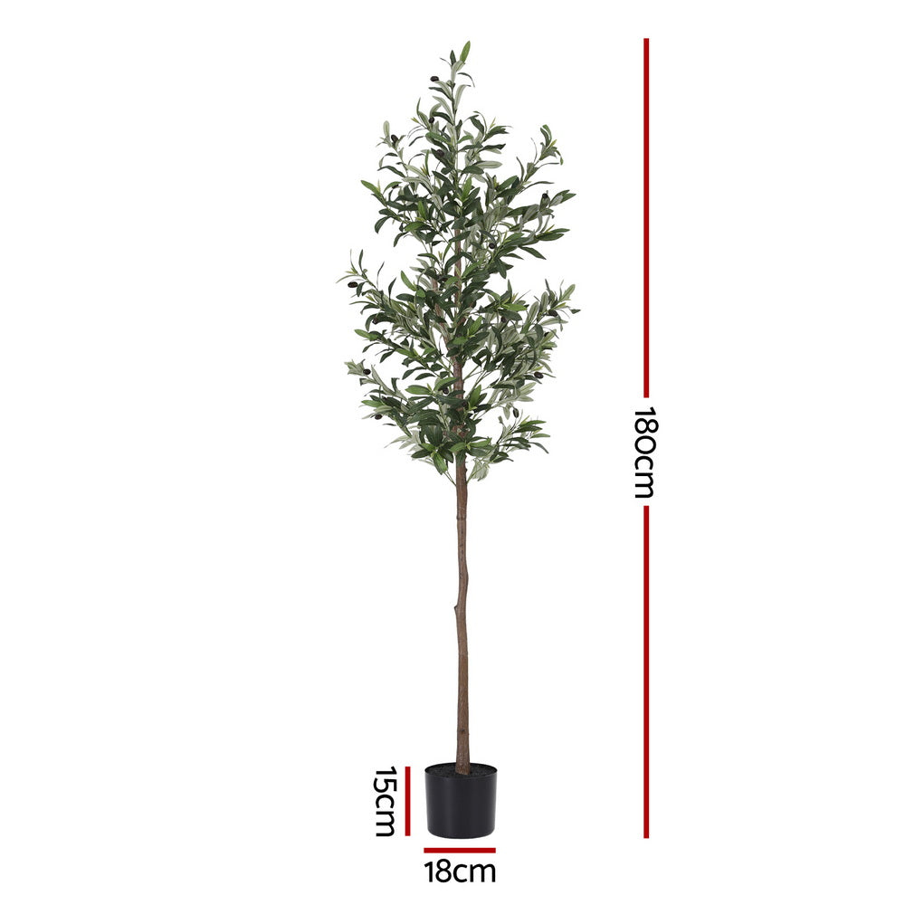 Artiss 180cm Artificial Olive Tree Faux Indoor Decor Artificial Plants Lifelike Plant 1.8M