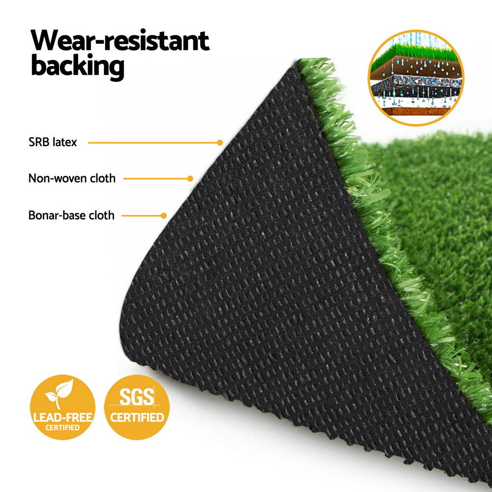 Prime Turf Artificial Grass Rug Fake Grass 2 Rolls 15mm Height 50cm x 2m Indoor Outdoor