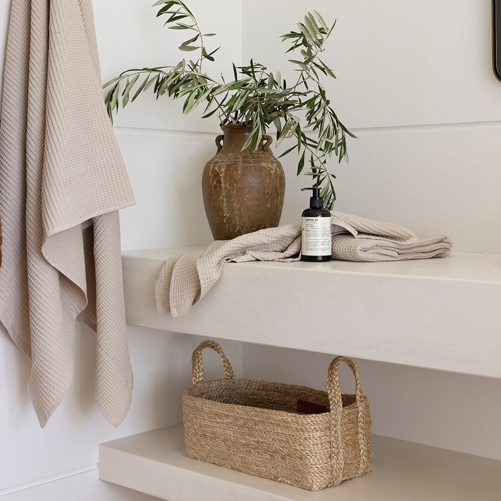 Bambury Waffle Hand Towel - Pebble
