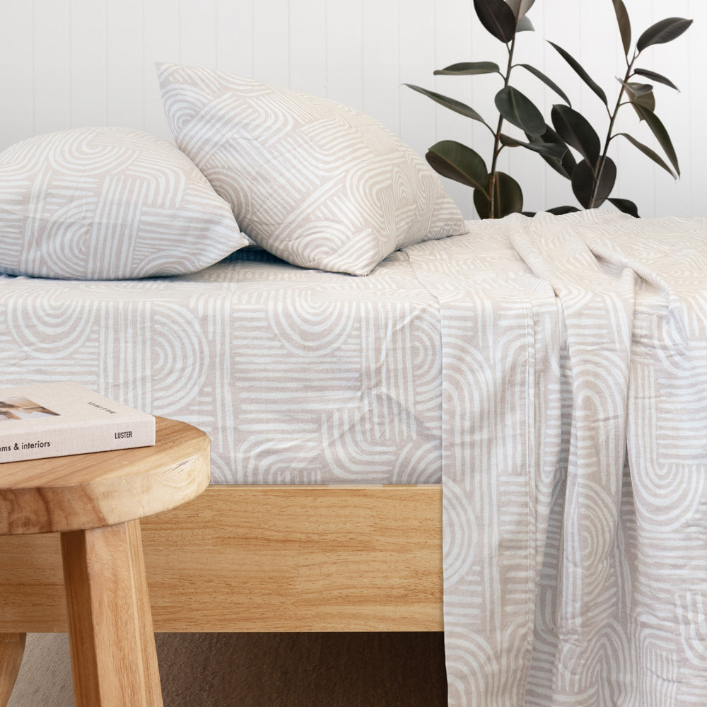 Bambury Bowie Flannelette Sheet Set