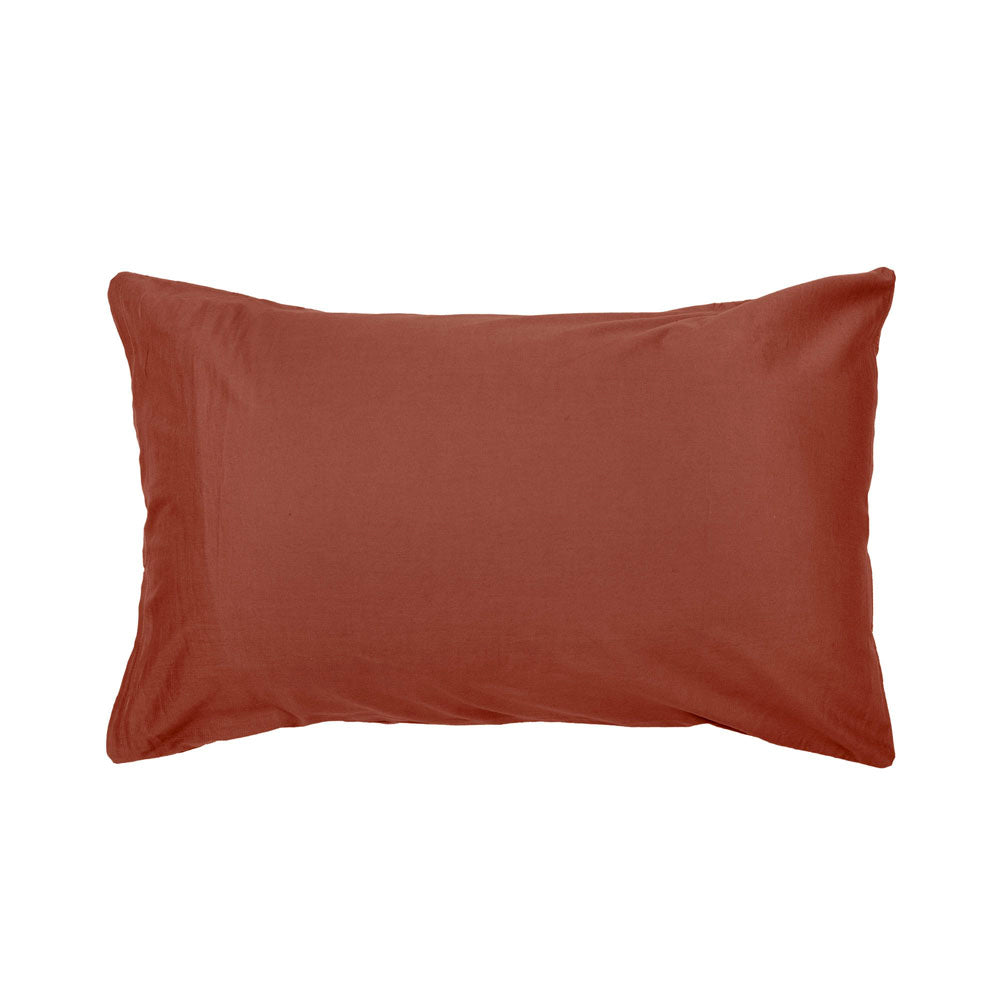 Trellis Jacquard Quilt Cover Set - Brick