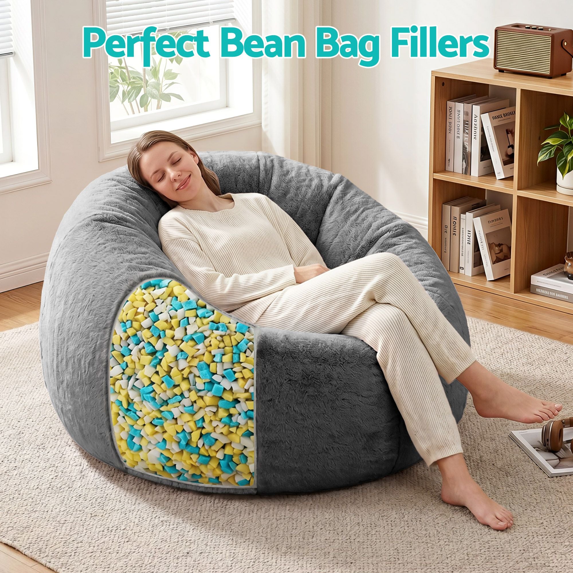 Artiss 11KG Bean Bag Filler Shredded Memory Foam Pillow Stuffing Fill