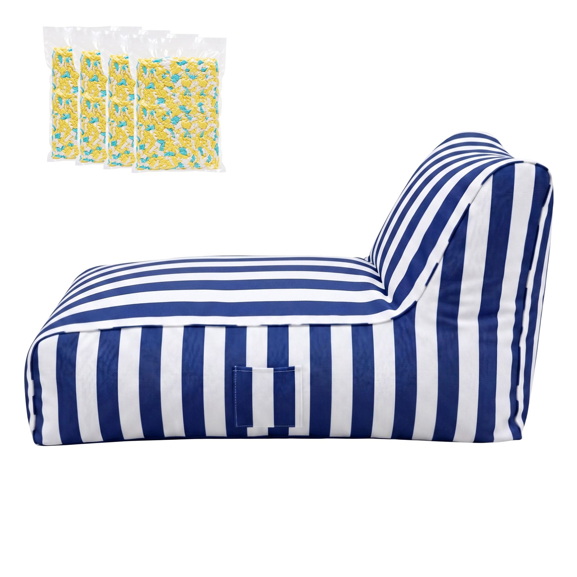 Artiss Outdoor Bean Bag Chair with Filler Splash-Proof Beanbag Lounge DIY Stuffed Animal Storage Bean Bag Washable, Blue