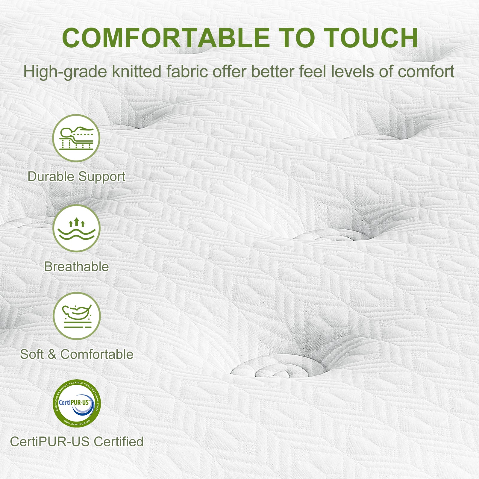 Artiss Double Bed Frame and Bed Story Hybrid Mattress Bundle with Headboard White