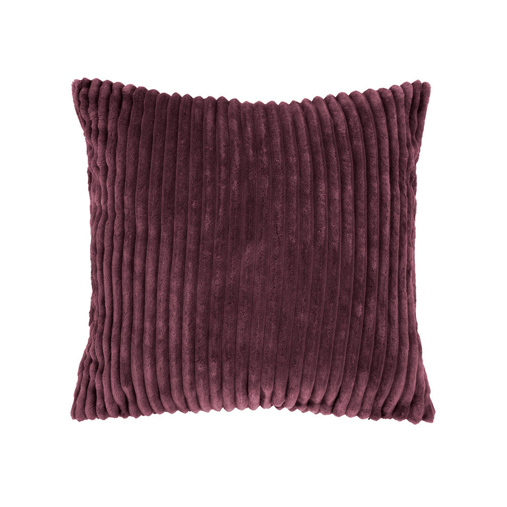 Bambury Channel Square Cushion - Plum