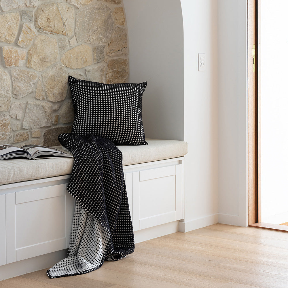 Bambury Dora Square Cushion - Black