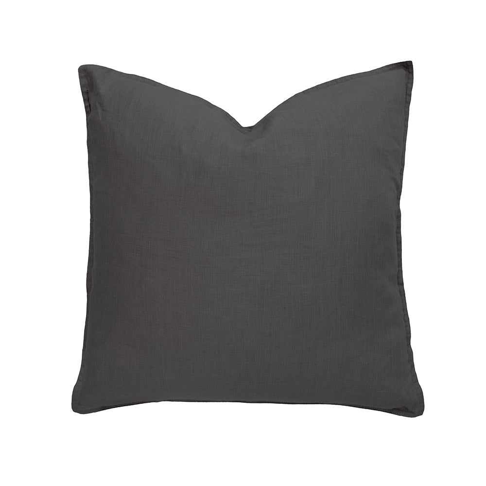 Bambury Linen Square Cushion - Charcoal