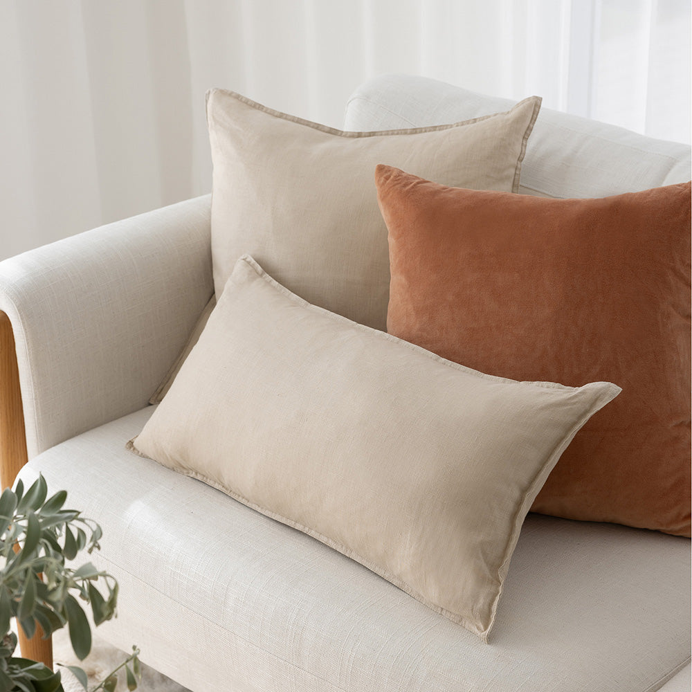Bambury Linen Square Cushion - Pebble