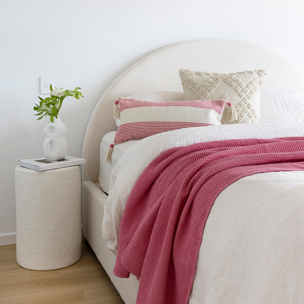 Bambury Waffle Throw - Pink