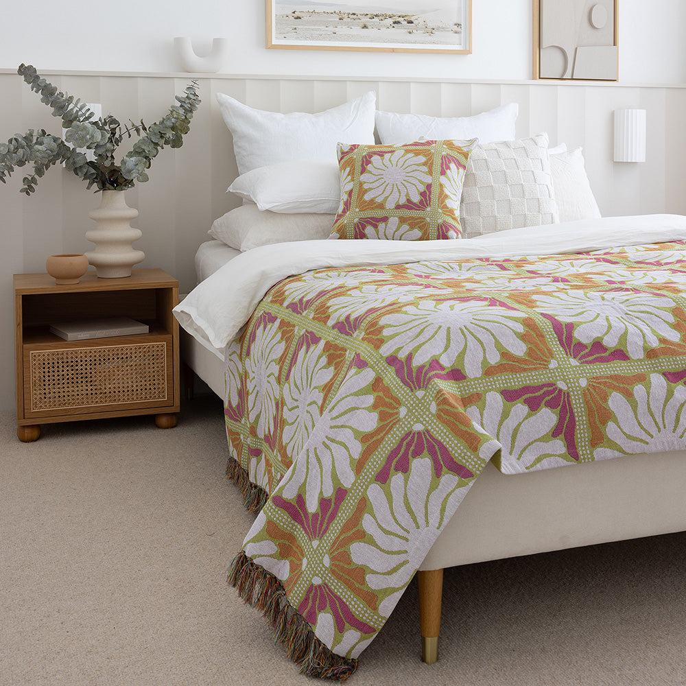 Bambury Zinnia Throw Blanket - Sorbet