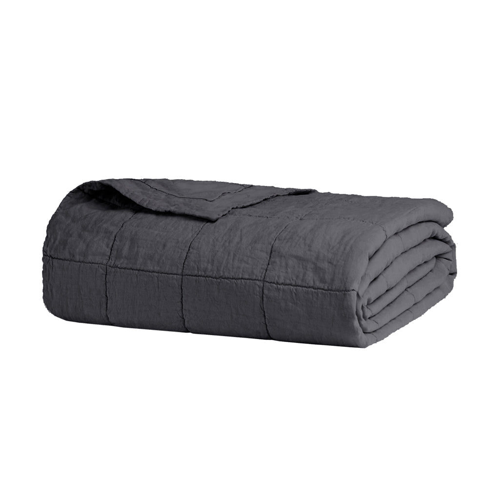 Bambury French Flax Linen Quilted Coverlet