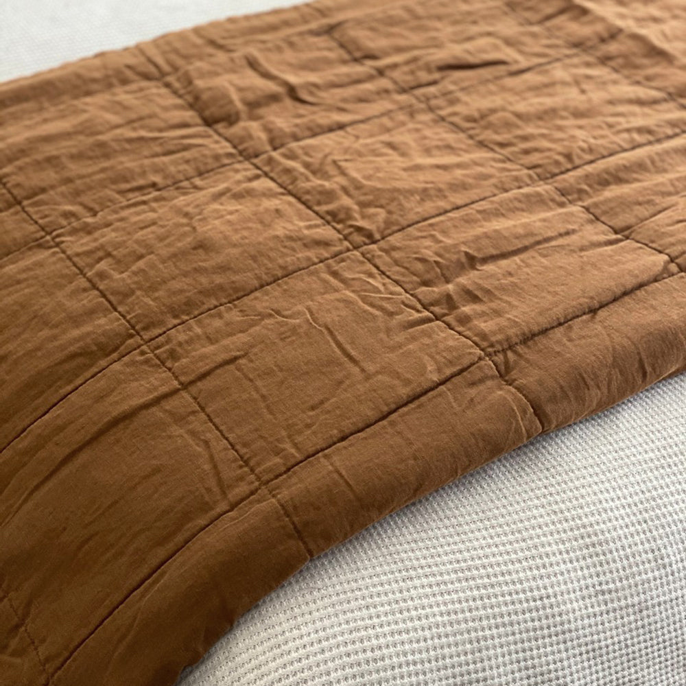 Bambury French Flax Linen Quilted Coverlet