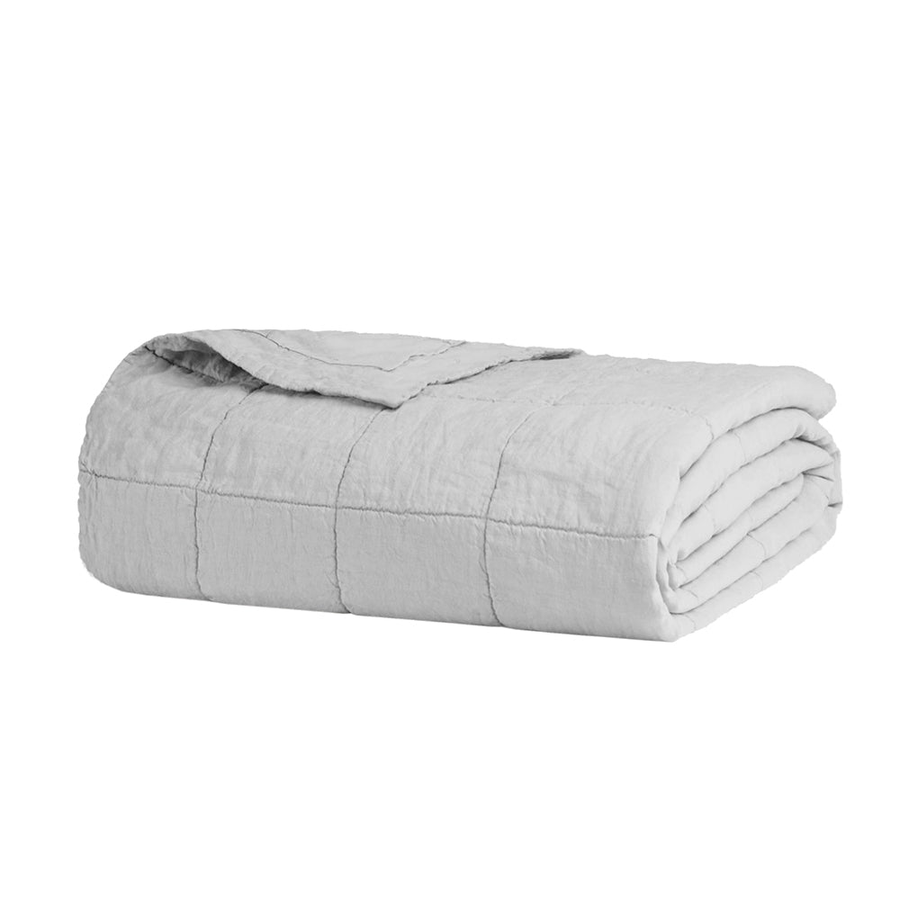 Bambury French Flax Linen Quilted Coverlet