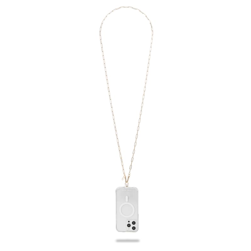 Case-Mate Phone Crossbody – Taupe Rope & Gold Chain