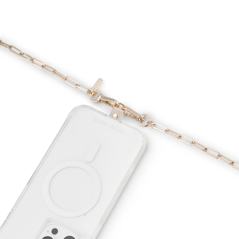 Case-Mate Phone Crossbody – Taupe Rope & Gold Chain