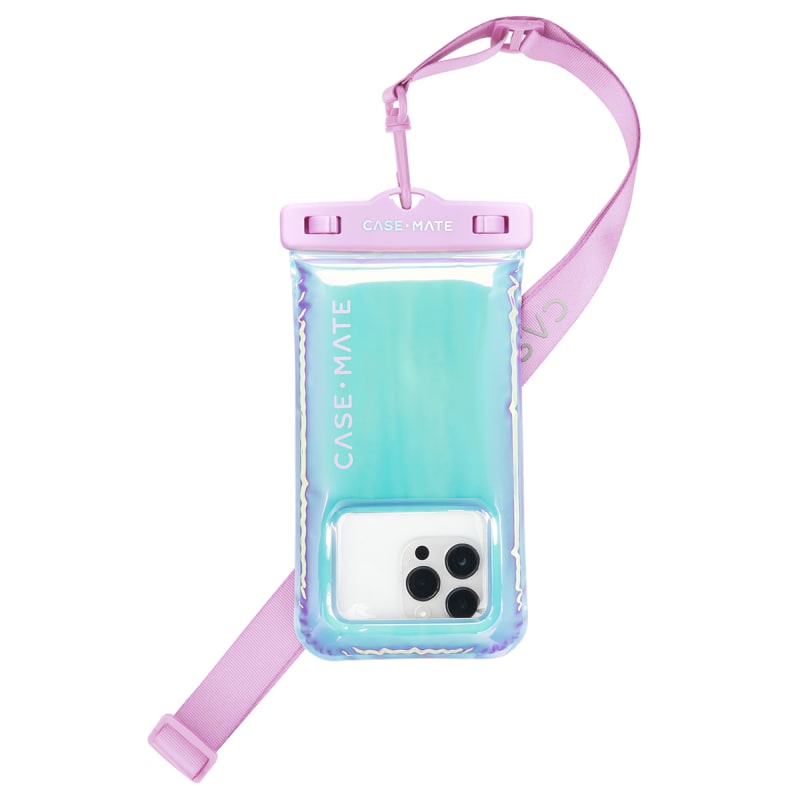 Case-Mate Waterproof Floating Pouch – Universal Fit, Sand Dollar & Soap Bubble