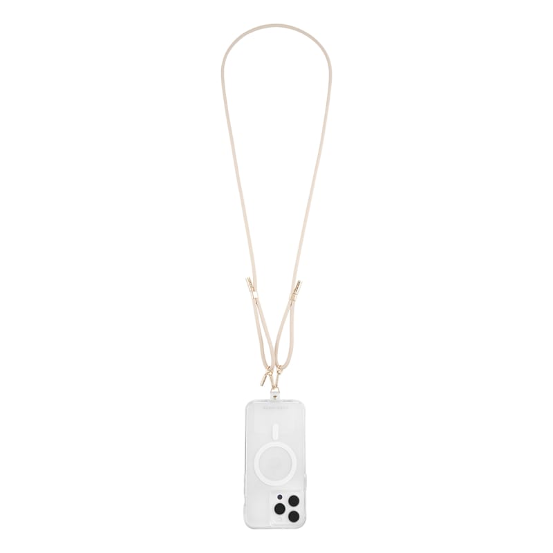 Case-Mate Phone Crossbody – Taupe Rope & Gold Chain