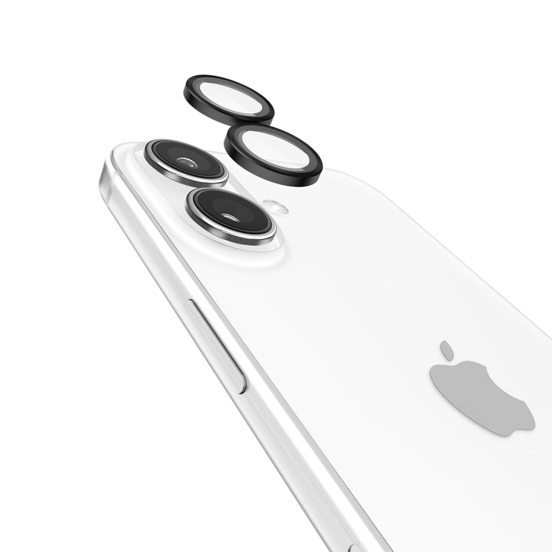 Case-Mate Aluminum Lens Protector for iPhone 15 & 16 Series – Black & Twinkle