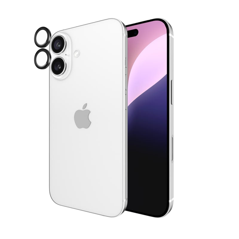 Case-Mate Aluminum Lens Protector for iPhone 15 & 16 Series – Black & Twinkle