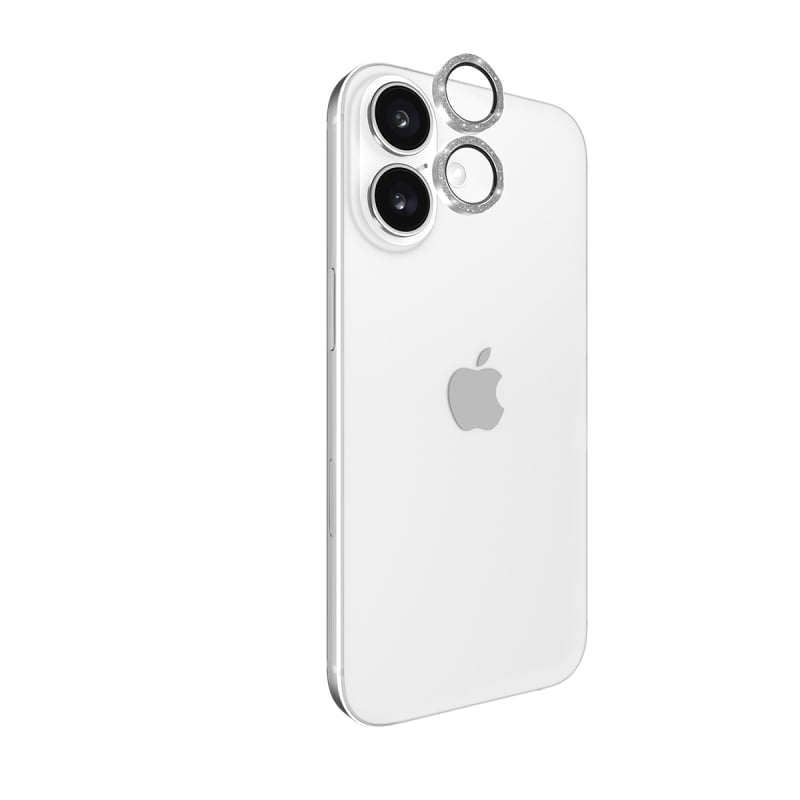 Case-Mate Aluminum Lens Protector for iPhone 15 & 16 Series – Black & Twinkle
