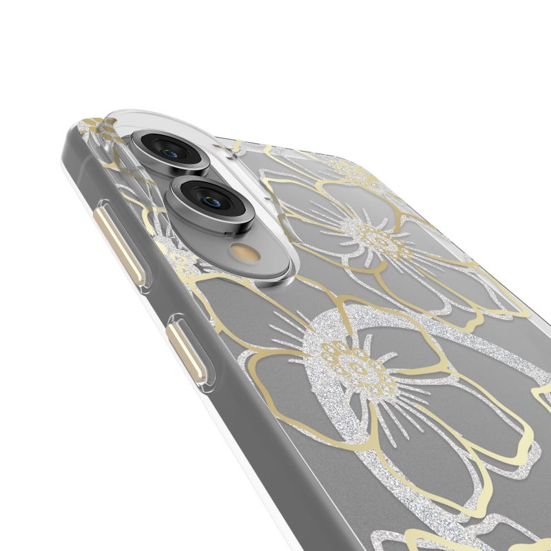Case-Mate Floral Gems Case with Magnet for Samsung Galaxy S25 Series – Gold