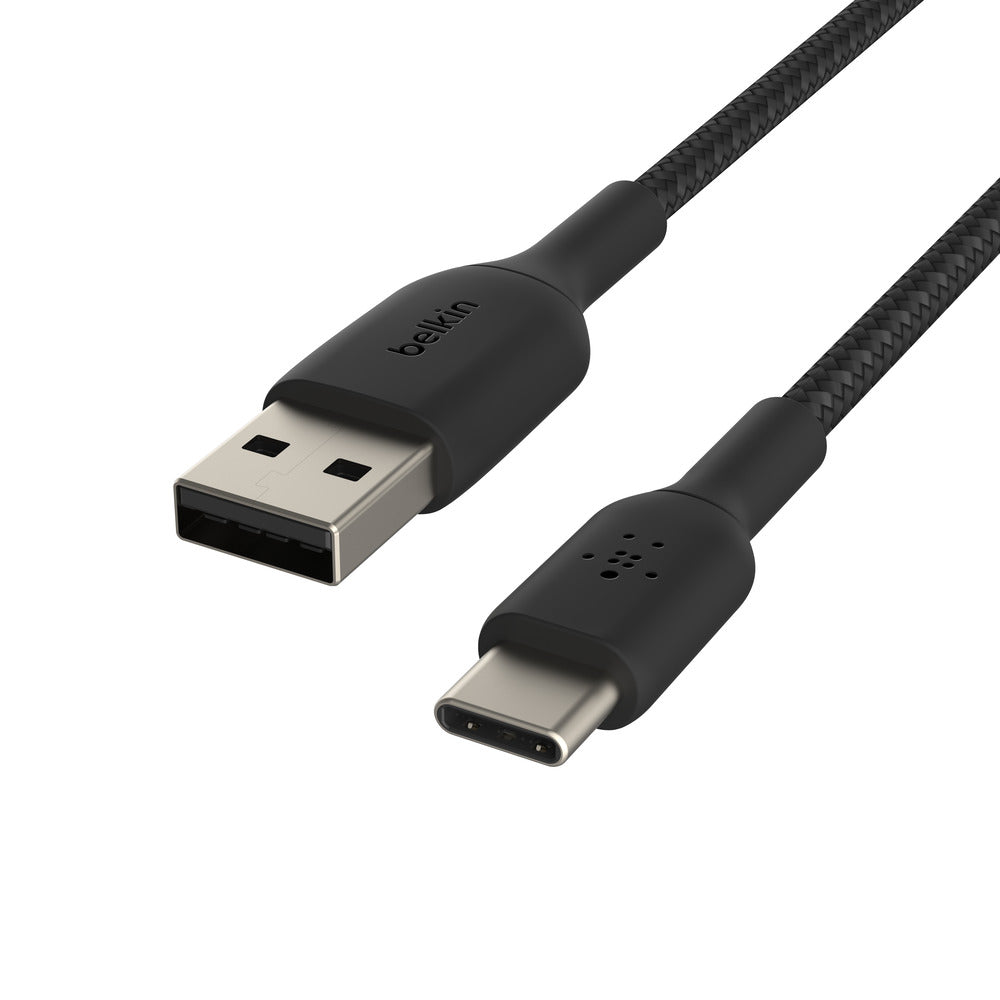 Belkin BoostCharge USB-A to USB-C Braided Cable  0.15m BlackUniversally compatible - Black