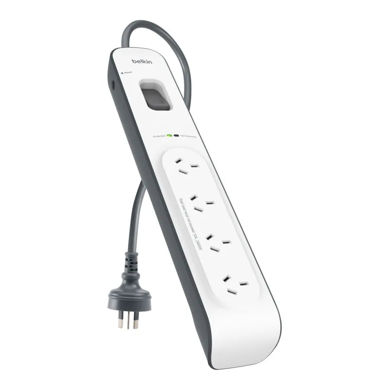 Belkin 2.4 Amp 4-Outlet with 2 USB Ports Surge Board Universally compatible - White