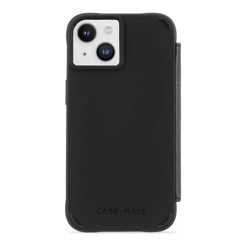 Case-Mate Leather Folio Wallet MagSafe Case iPhone 14 Series - Black