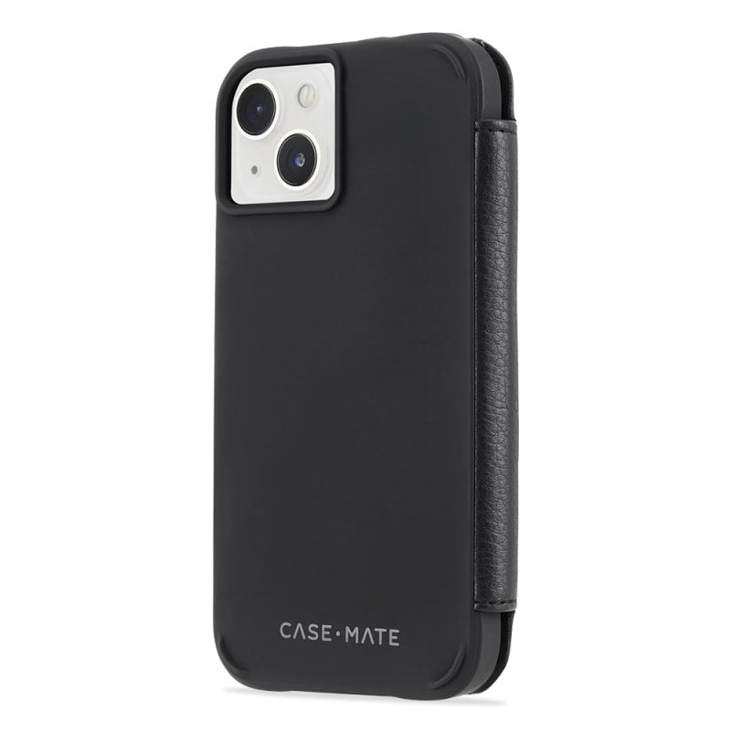 Case-Mate Leather Folio Wallet MagSafe Case iPhone 14 Series - Black