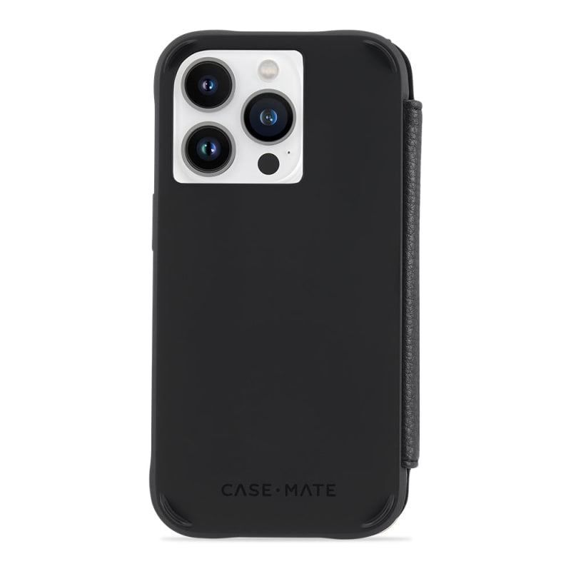 Case-Mate Leather Folio Wallet MagSafe Case iPhone 14 Series - Black
