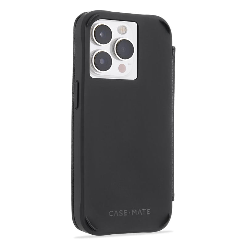 Case-Mate Leather Folio Wallet MagSafe Case iPhone 14 Series - Black
