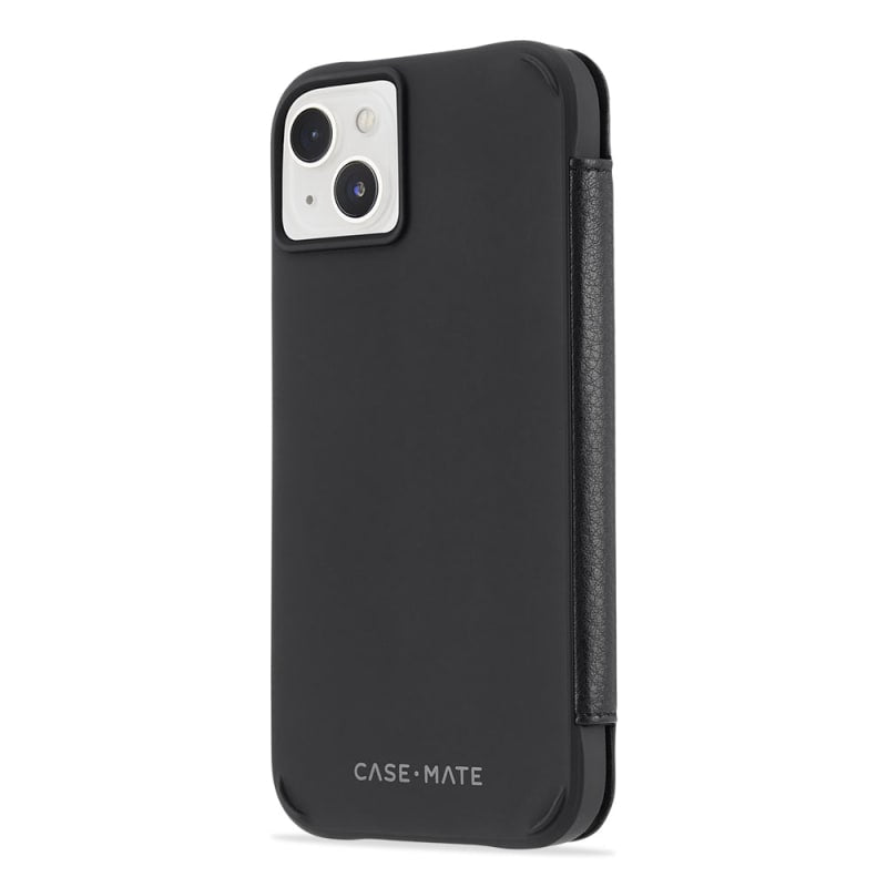 Case-Mate Leather Folio Wallet MagSafe Case iPhone 14 Series - Black