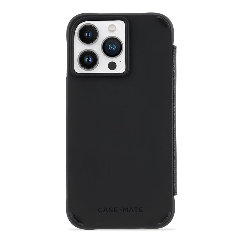 Case-Mate Leather Folio Wallet MagSafe Case iPhone 14 Series - Black