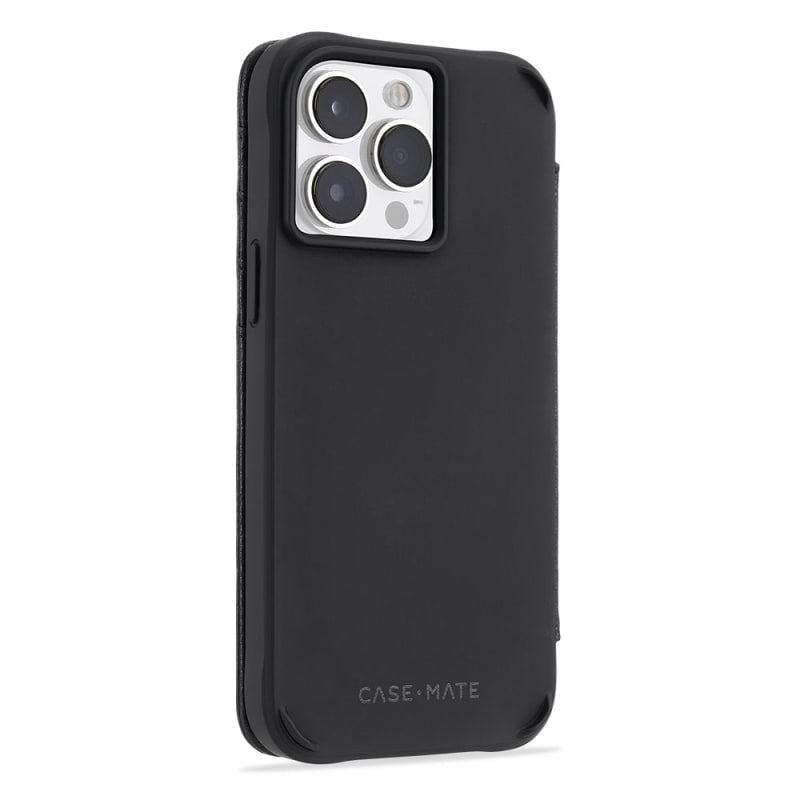 Case-Mate Leather Folio Wallet MagSafe Case iPhone 14 Series - Black