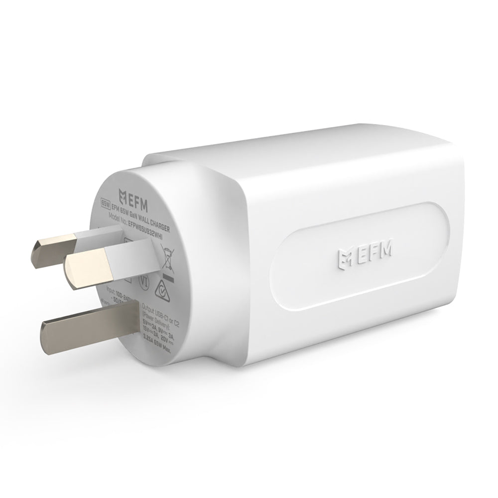 EFM 65W GaN Wall ChargerWith Power Delivery and PPS