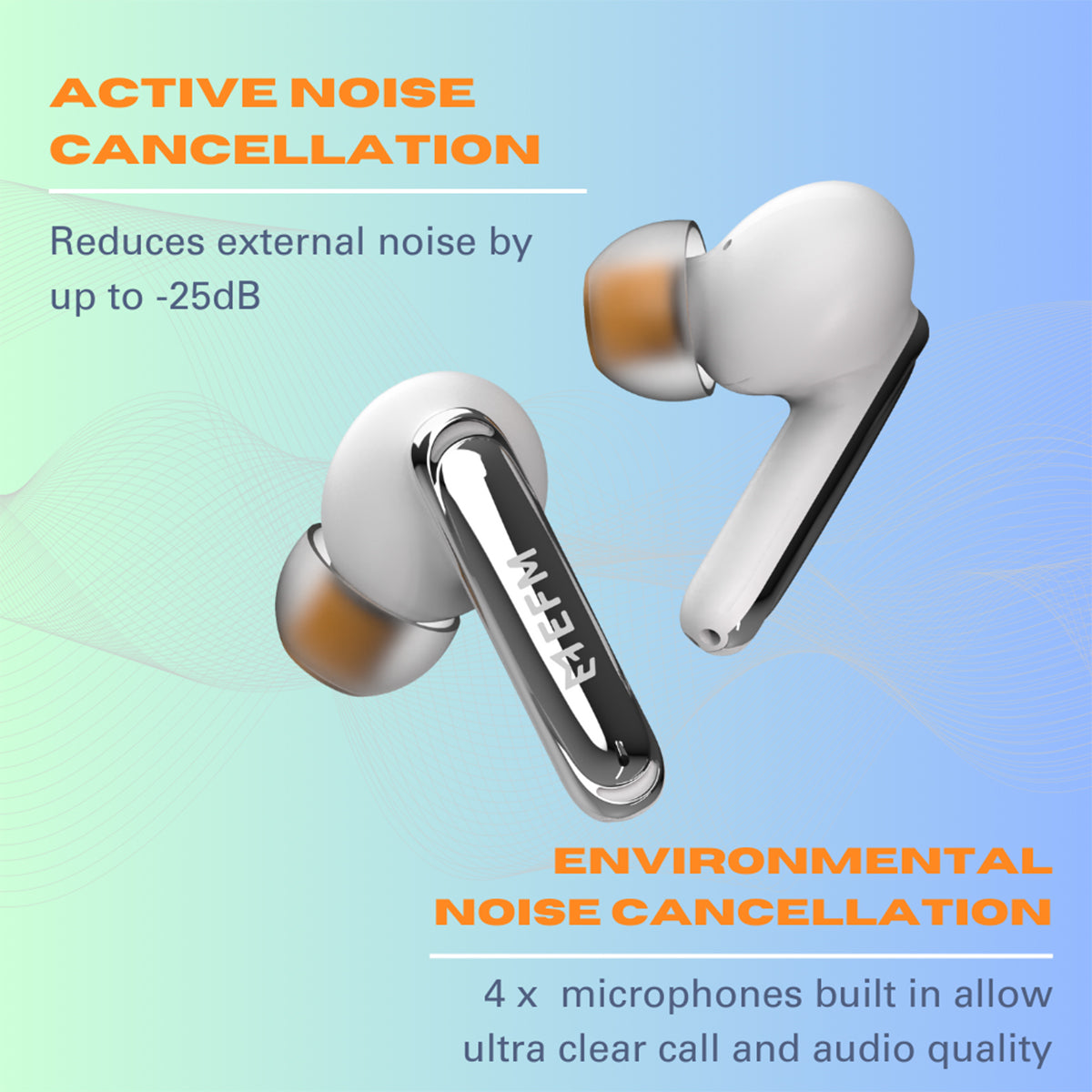 EFM New Orleans TWS Earbuds with Active Noise Cancelling - Black