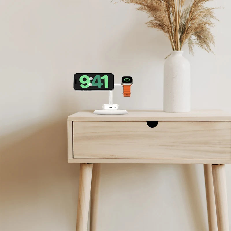 Belkin BoostCharge Pro 3-in-1 Magnetic Wireless Charging Stand with Qi2 15W