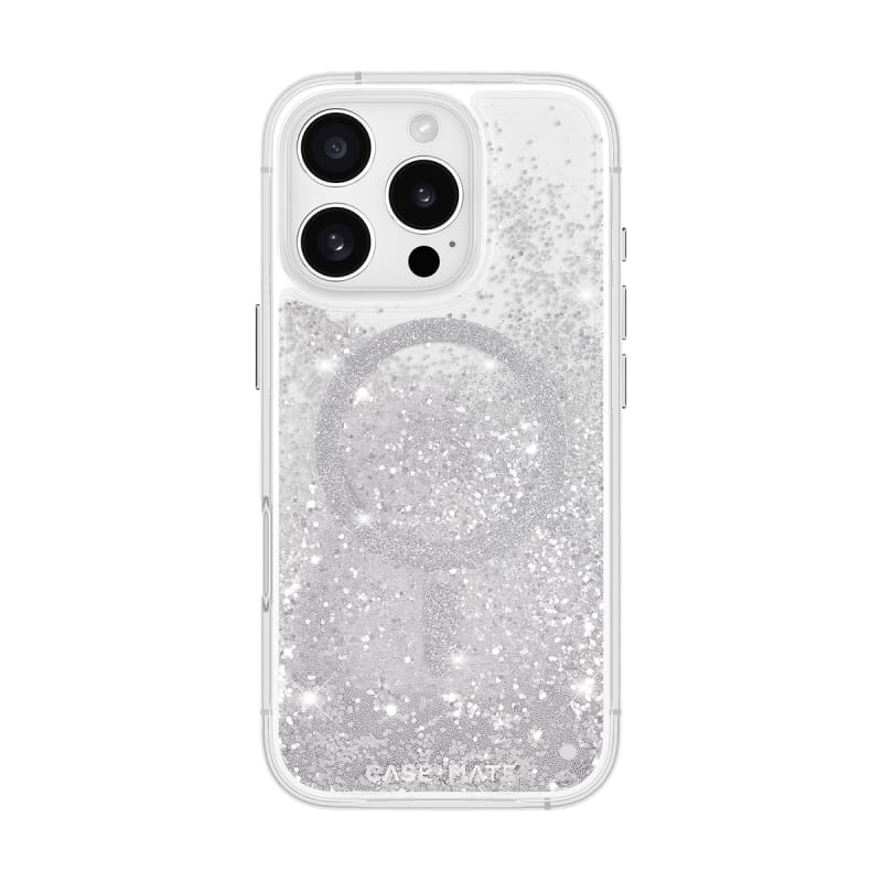 Case-Mate Waterfall Glitter MagSafe Case & Drop Protection iPhone 16/17 Series
