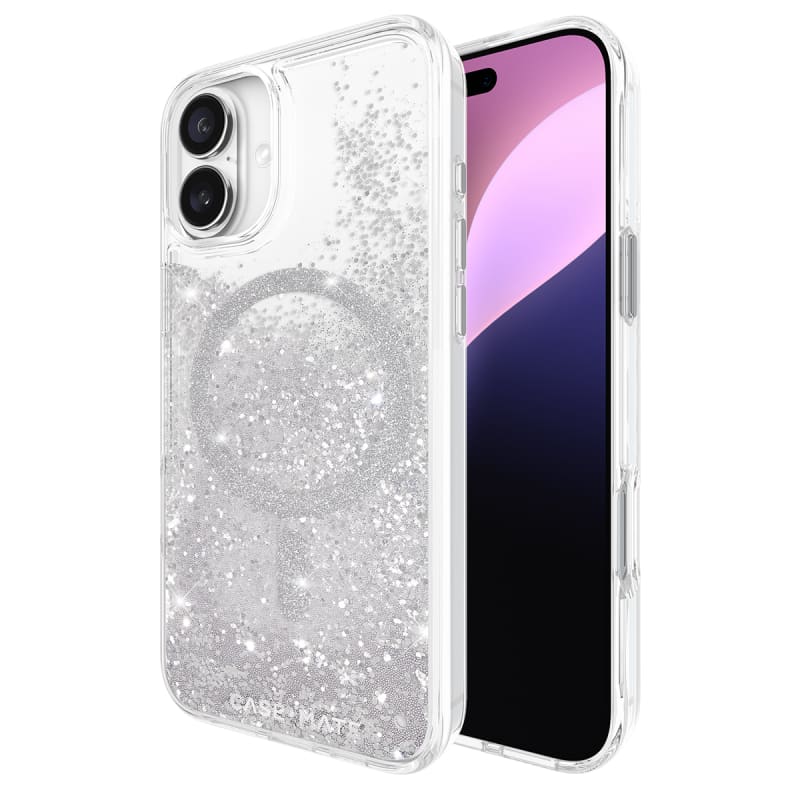 Case-Mate Waterfall Glitter MagSafe Case & Drop Protection iPhone 16/17 Series