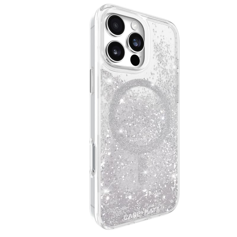 Case-Mate Waterfall Glitter MagSafe Case & Drop Protection iPhone 16/17 Series