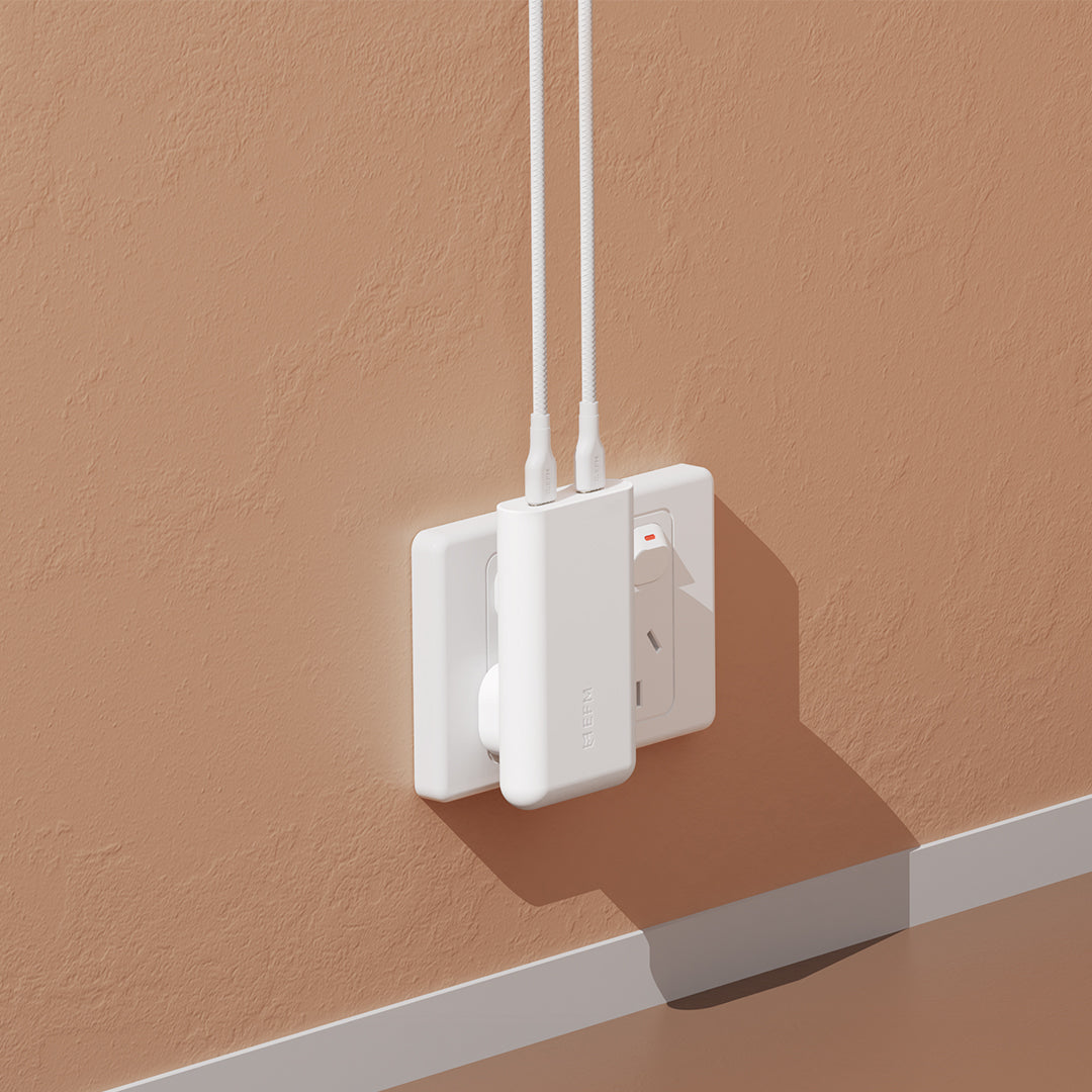 EFM 65W SlimLine Wall Charger With GaN  Power Delivery and PPS