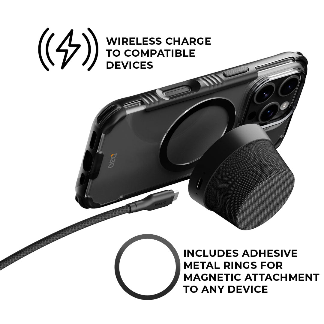 EFM Cloudbreak Mag Pro Bluetooth Speaker with MagSafe & 10W Wireless – Charcoal