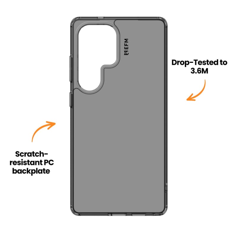 EFM Zurich Case Armour For Samsung Galaxy S25 Ultra - Smoke Black