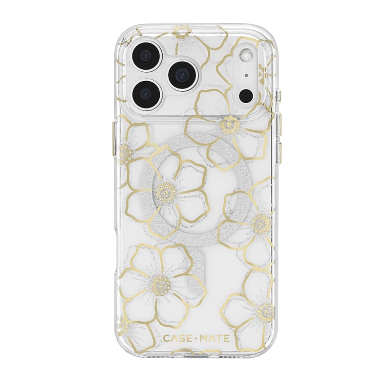 Case-Mate Floral Gems MagSafe Case-For iPhone-Gold
