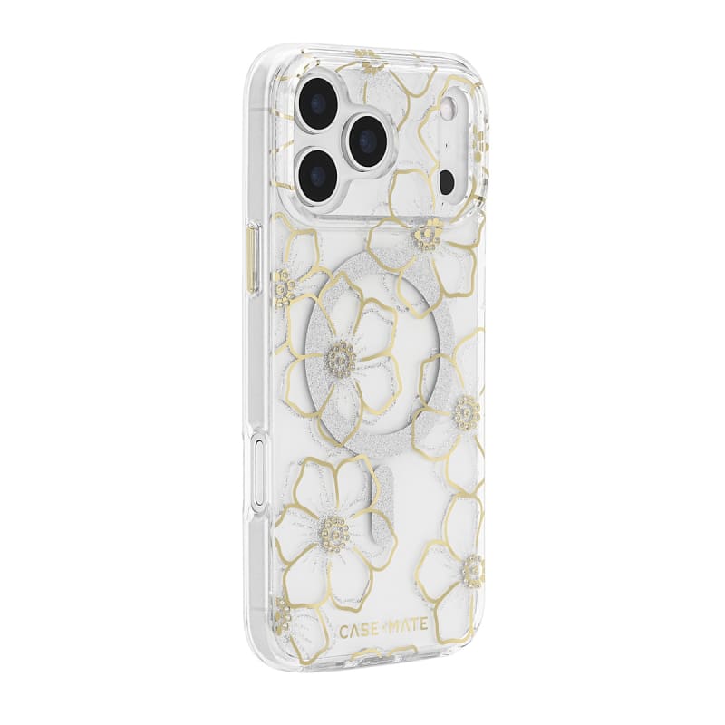 Case-Mate Floral Gems MagSafe Case-For iPhone-Gold