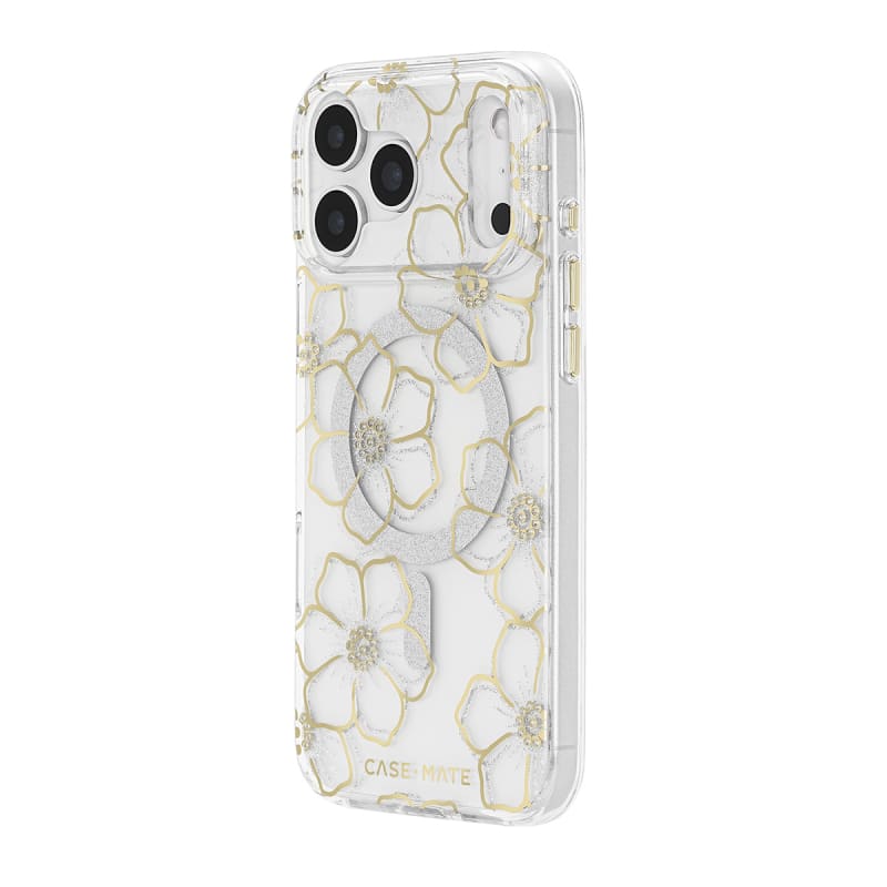 Case-Mate Floral Gems MagSafe Case-For iPhone-Gold