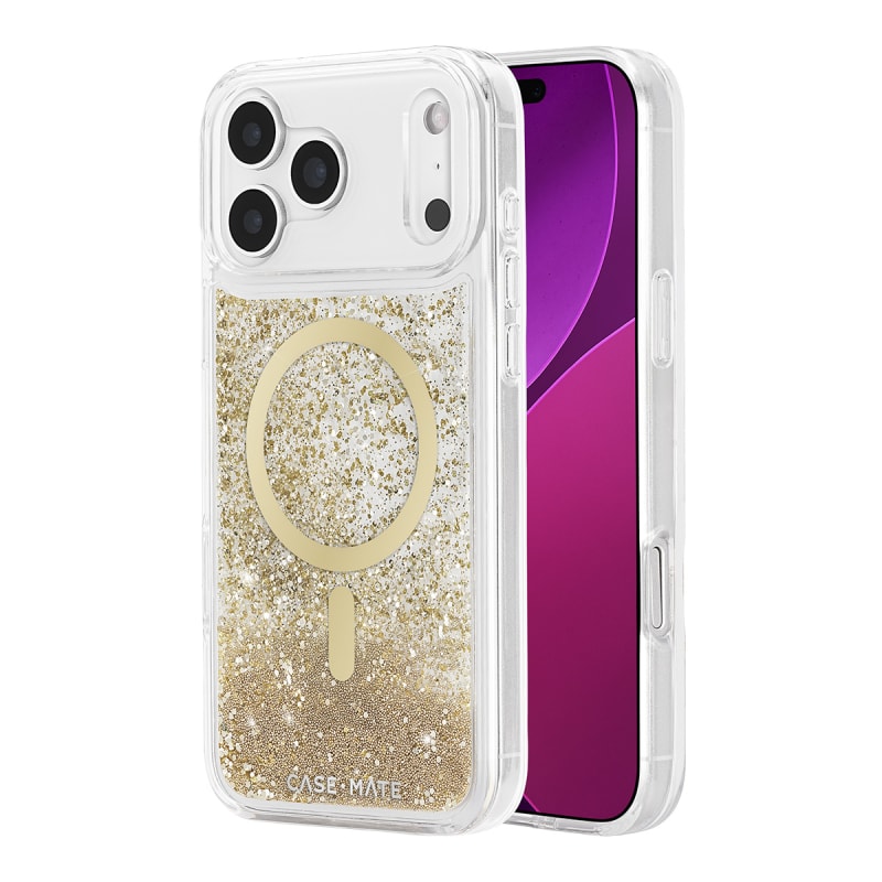 Case-Mate Waterfall Glitter MagSafe Case & Drop Protection iPhone 16/17 Series
