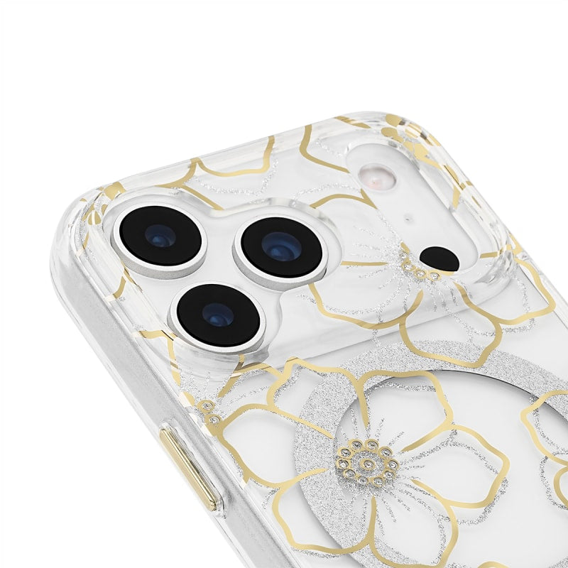 Case-Mate Floral Gems MagSafe Case-For iPhone-Gold
