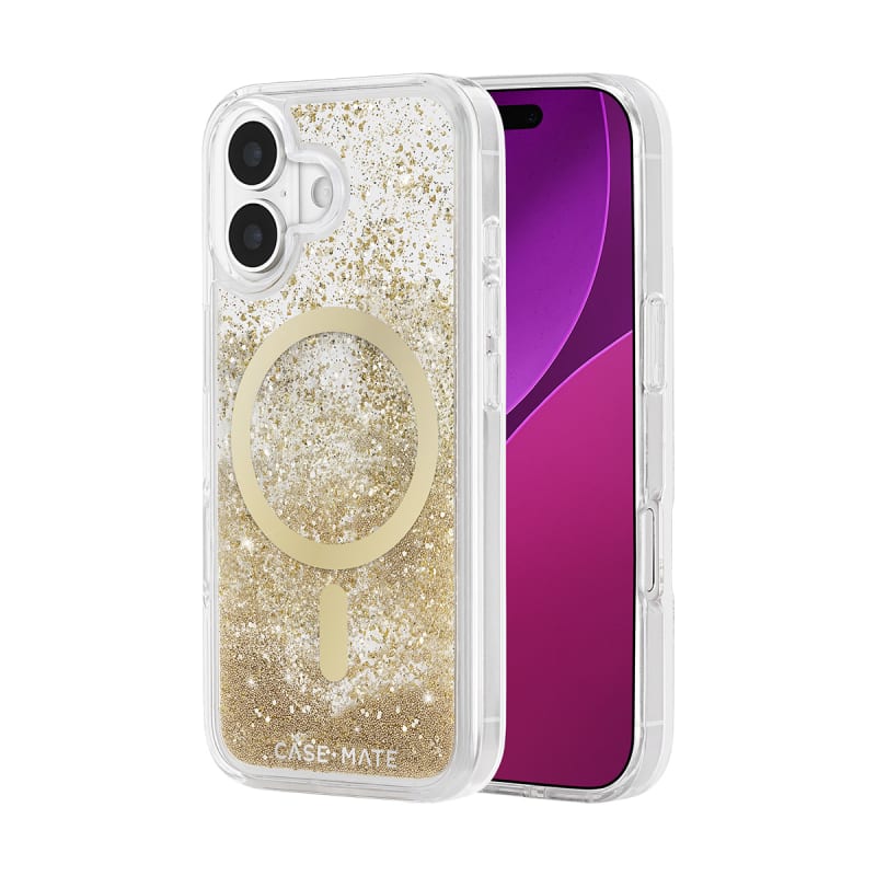 Case-Mate Waterfall Glitter MagSafe Case & Drop Protection iPhone 16/17 Series